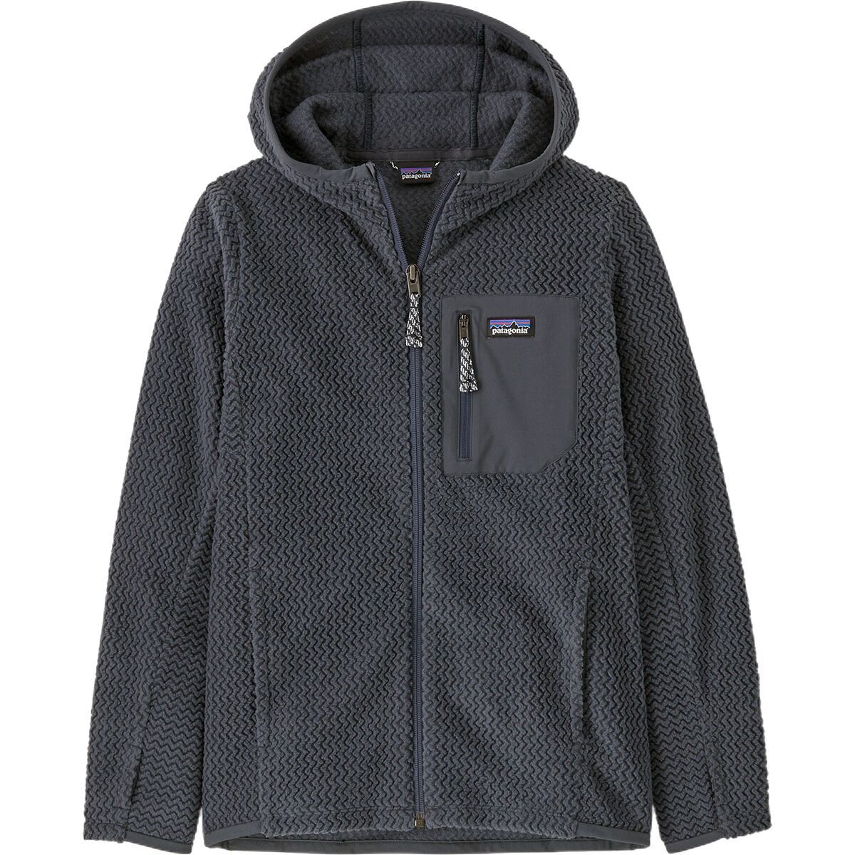 Image of Patagonia R1 Air Full-Zip Hooded Jacket - Boys' Smolder Blue, XS