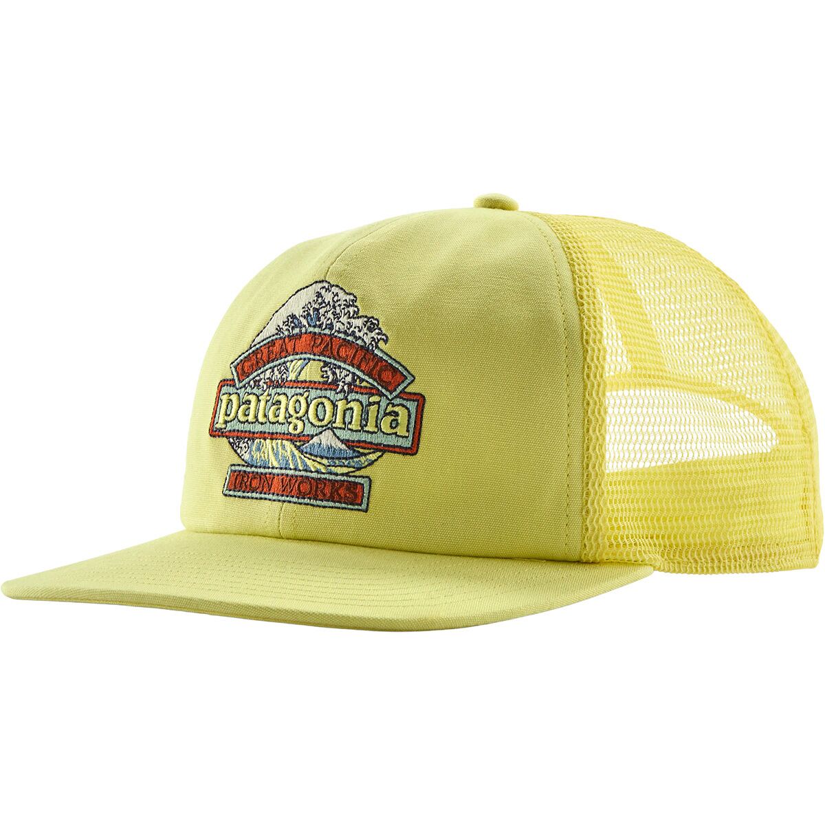 Image of Patagonia Relaxed Trucker Hat Great Waves: Lemon Zest, One Size