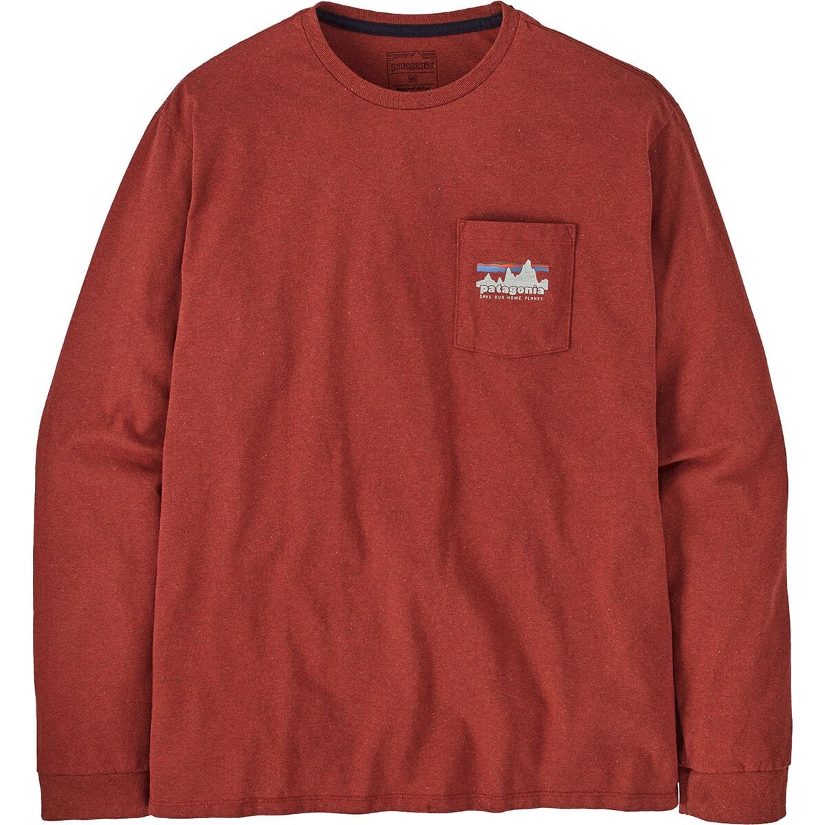 Image of Patagonia 73 Skyline Pocket Long-Sleeve Responsibili-Tee - Men's Burnished Red, L