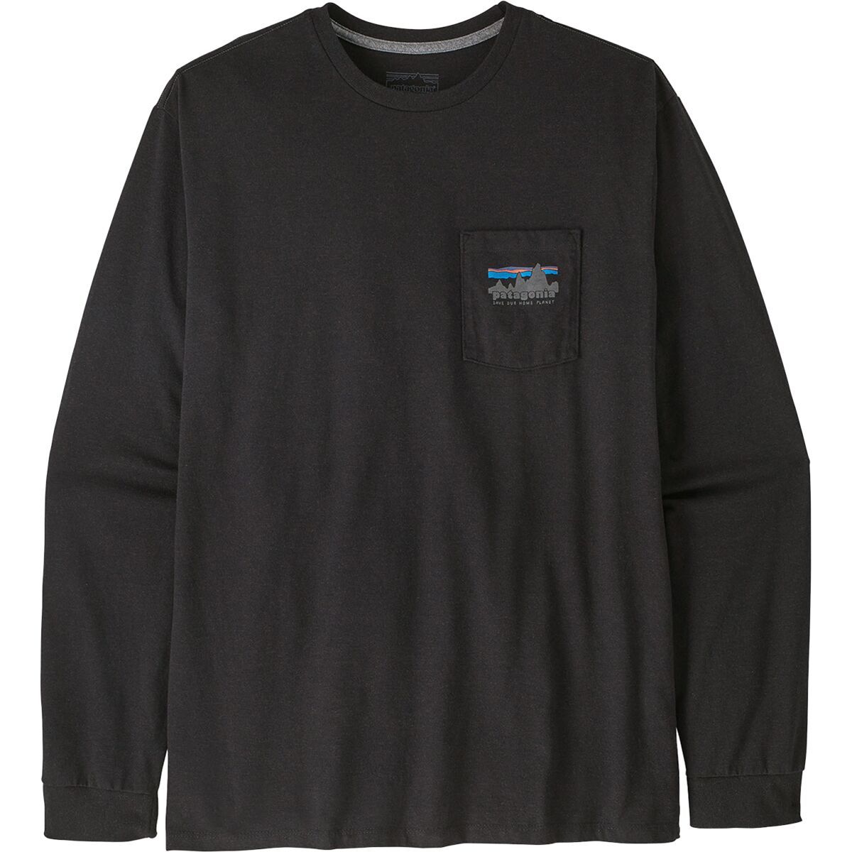 Image of Patagonia 73 Skyline Pocket Long-Sleeve Responsibili-Tee - Men's Ink Black, M