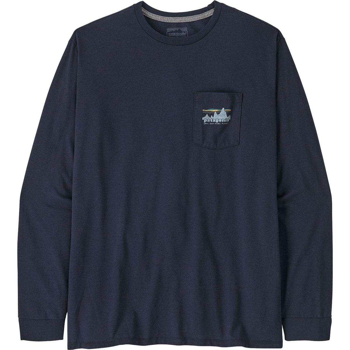Image of Patagonia 73 Skyline Pocket Long-Sleeve Responsibili-Tee - Men's New Navy, L