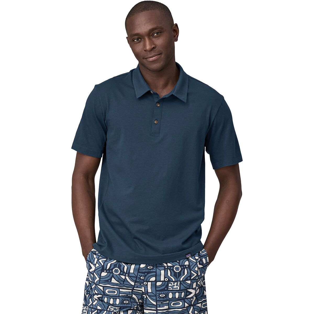 Image of Patagonia Essential Polo Shirt - Men's Tidepool Blue, XXL