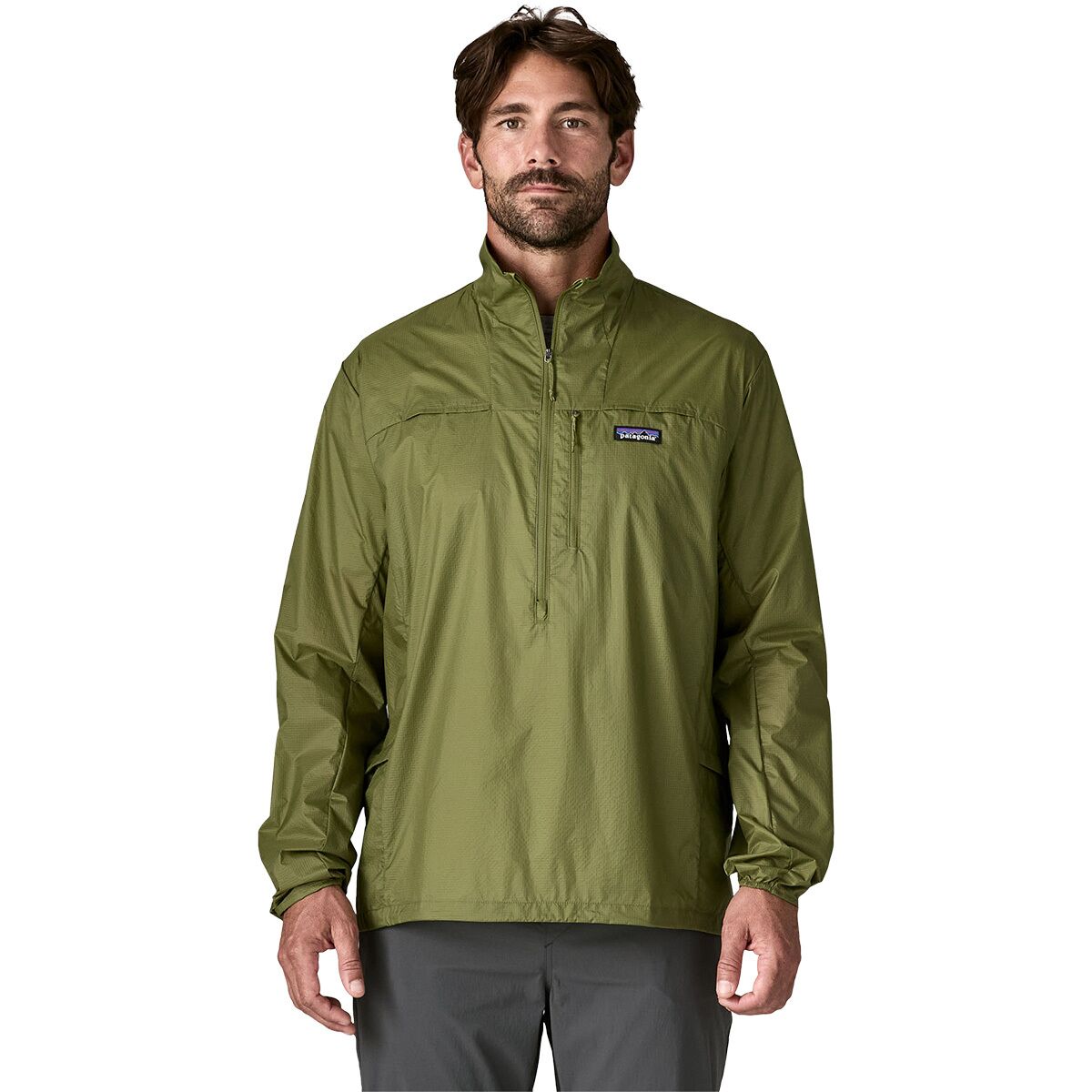 Image of Patagonia Houdini Stash 1/2-Zip Pullover - Men's Caper Green, M
