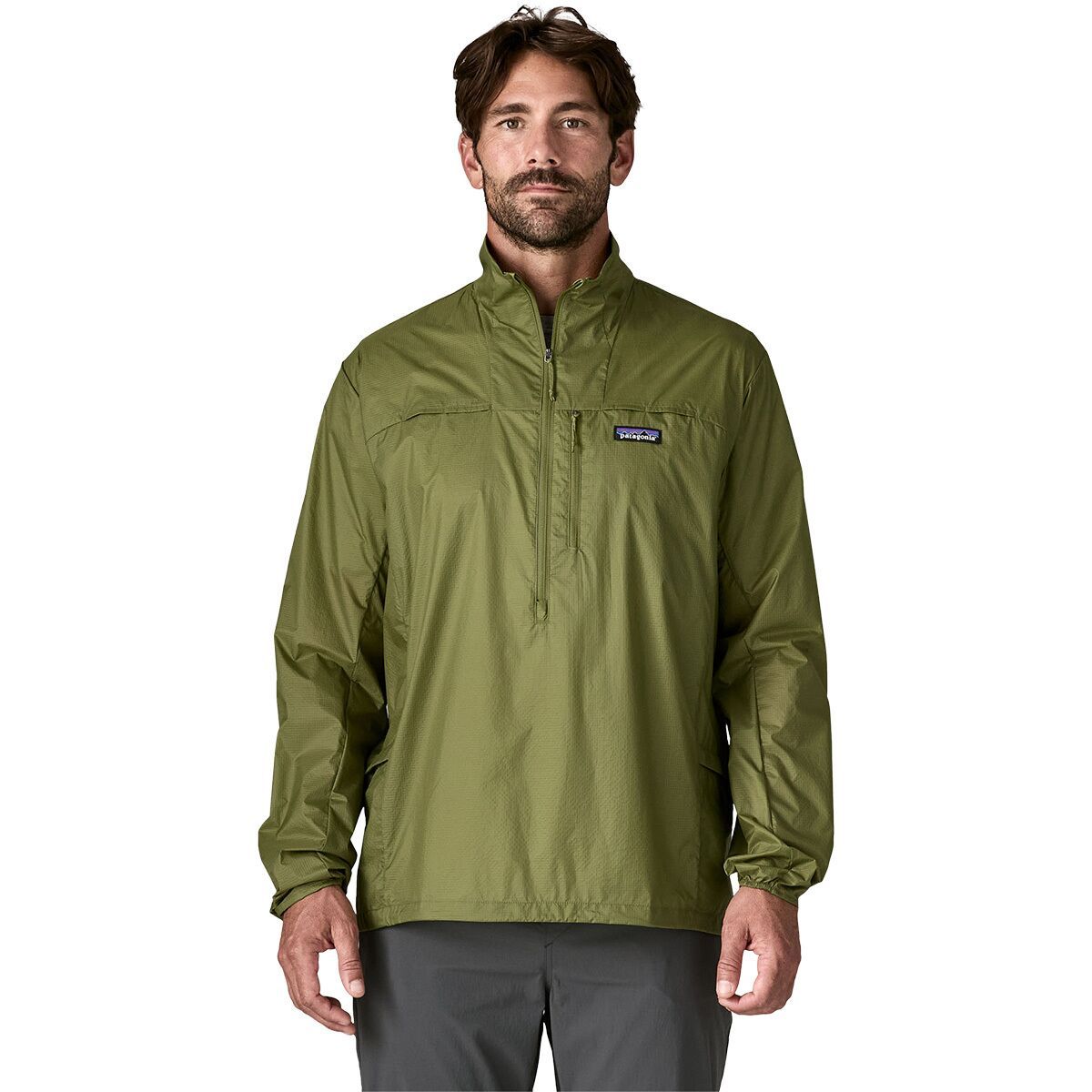 Image of Patagonia Houdini Stash 1/2-Zip Pullover - Men's Caper Green, S