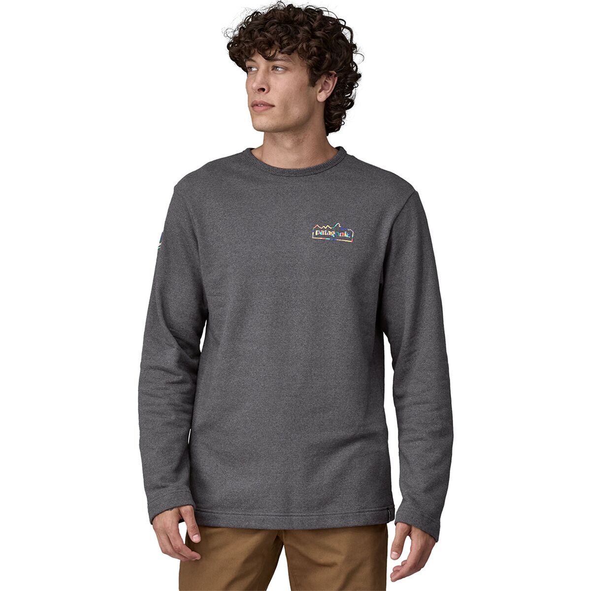 Image of Patagonia Lightweight Unity Fitz Wildrise Crew Sweatshirt - Men's Ink Black, XXL