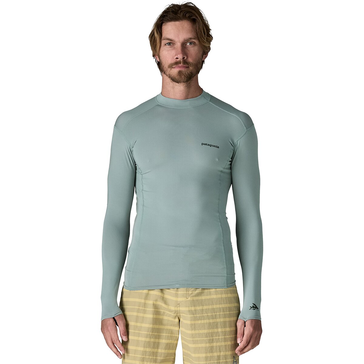 Image of Patagonia R0 Long-Sleeve Top - Men's Blue Sage, S
