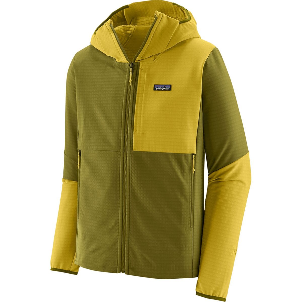 Image of Patagonia R1 TechFace Hooded Fleece Jacket - Men's Graze Green, L