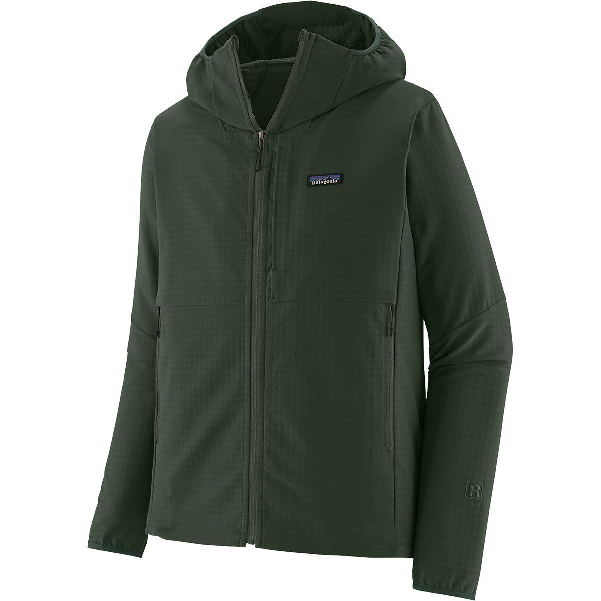 Image of Patagonia R1 TechFace Hooded Fleece Jacket - Men's Old Growth Green, XL