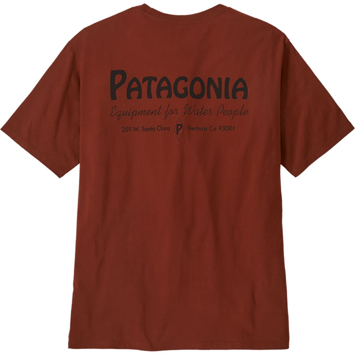Image of Patagonia Water People Organic Pocket T-Shirt - Men's Water People Banner: Dried Vanilla, M