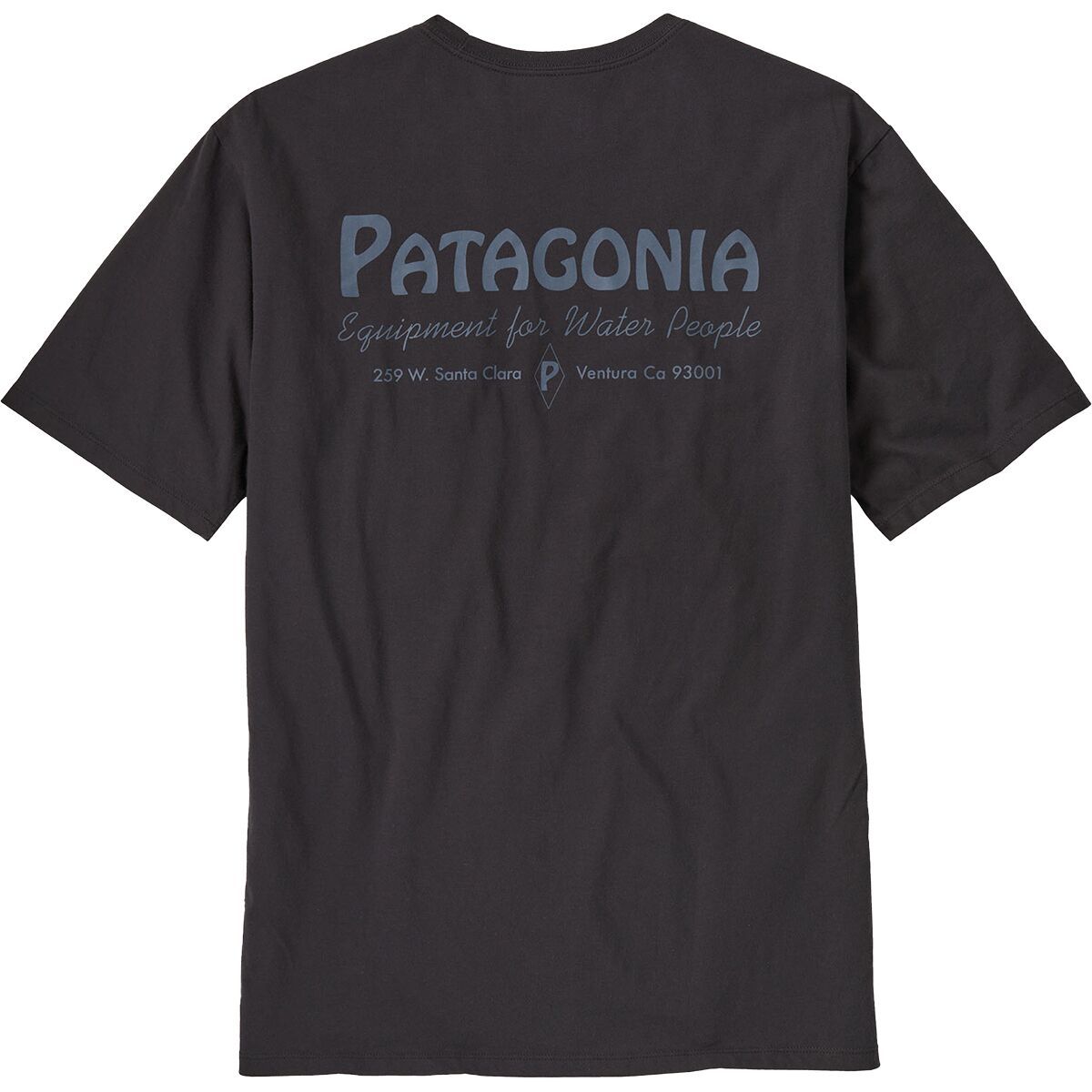 Image of Patagonia Water People Organic Pocket T-Shirt - Men's Water People Banner: Ink Black, XXL