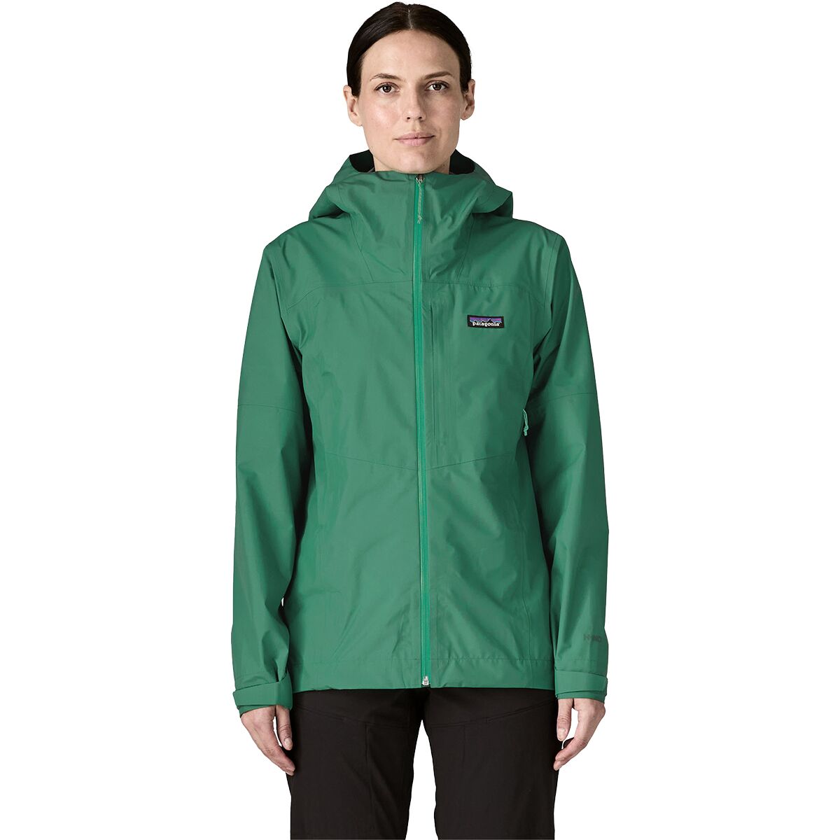 Image of Patagonia Boulder Fork Rain Jacket - Women's Gem Green, XS