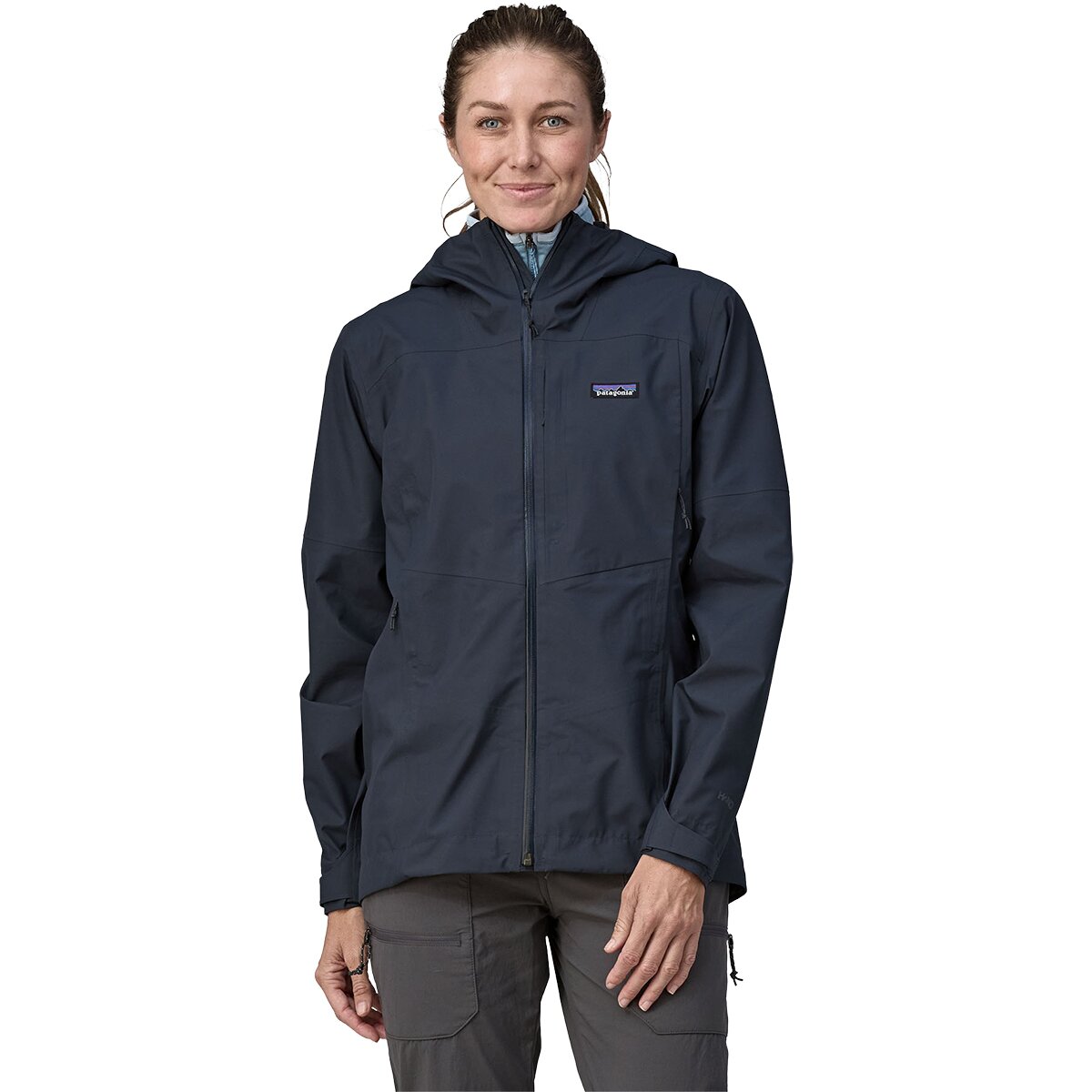 Image of Patagonia Boulder Fork Rain Jacket - Women's Smolder Blue, L