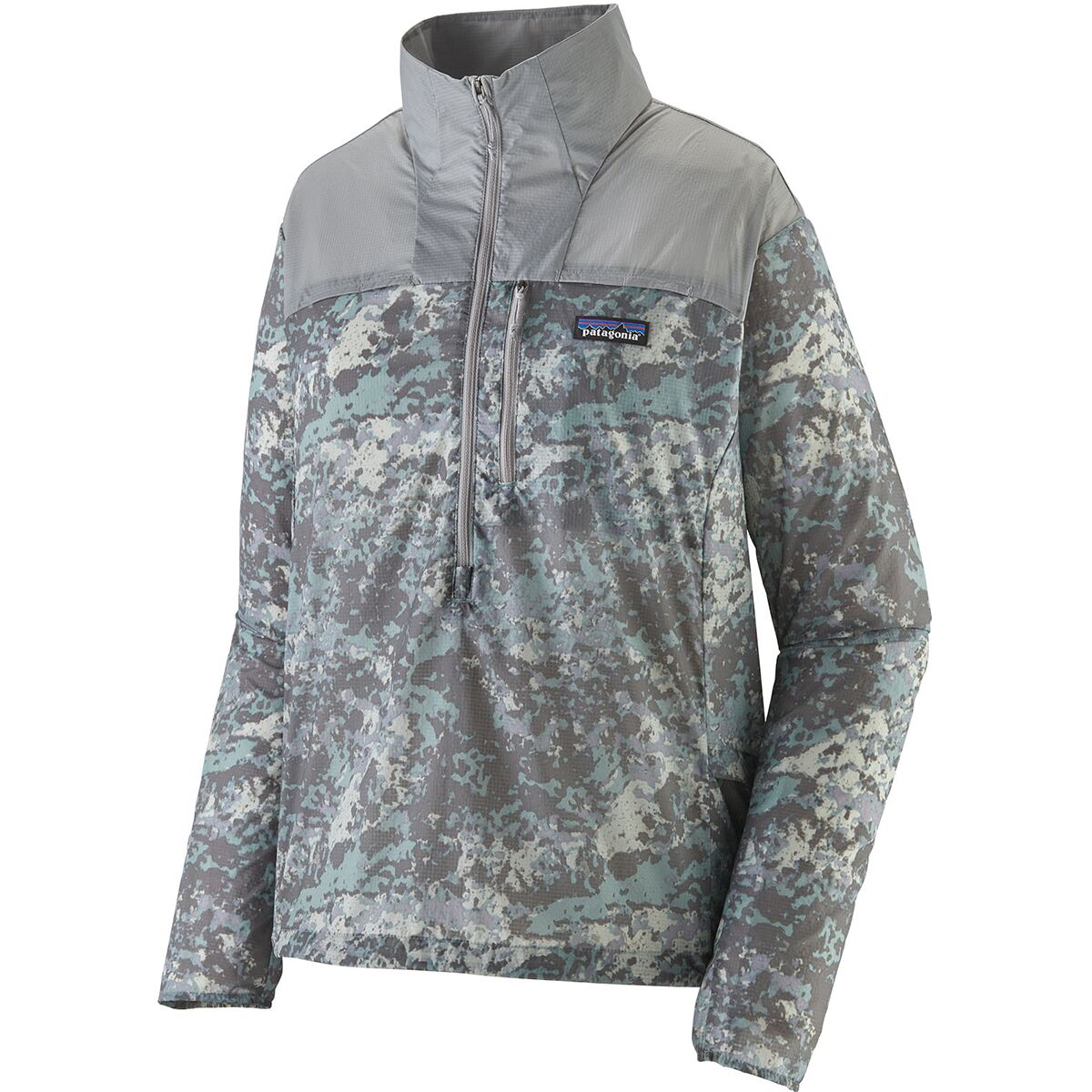 Image of Patagonia Houdini Stash 1/2-Zip Pullover - Women's Rock Wash: Thermal Blue/Salt Grey, XS
