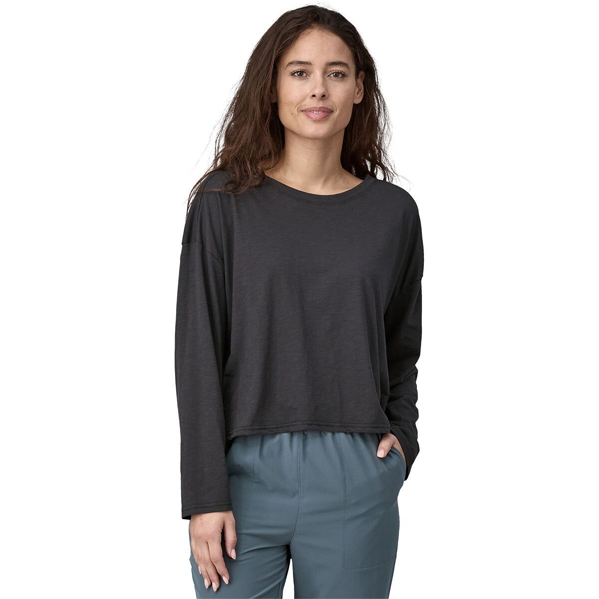 Image of Patagonia Mainstay Long-Sleeve Top - Women's Ink Black, S
