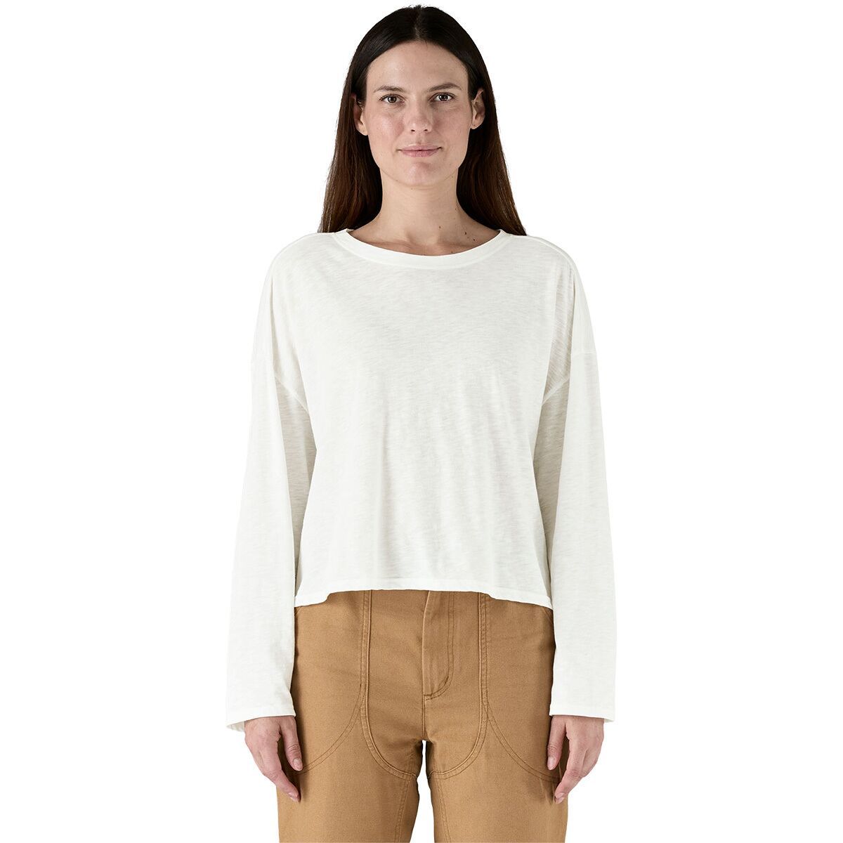 Image of Patagonia Mainstay Long-Sleeve Top - Women's White, L