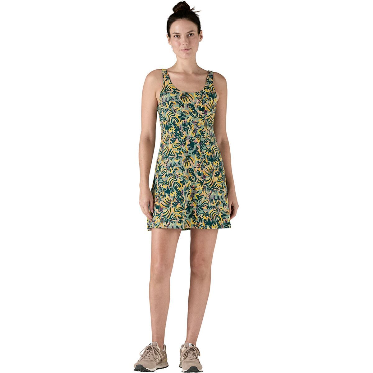 Image of Patagonia Maipo Dress - Women's Wild Botanist: Tidal Teal, S
