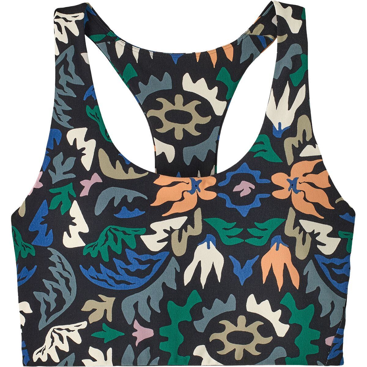 Image of Patagonia Maipo Mid Impact Bra - Women's Kaleido/Black, L