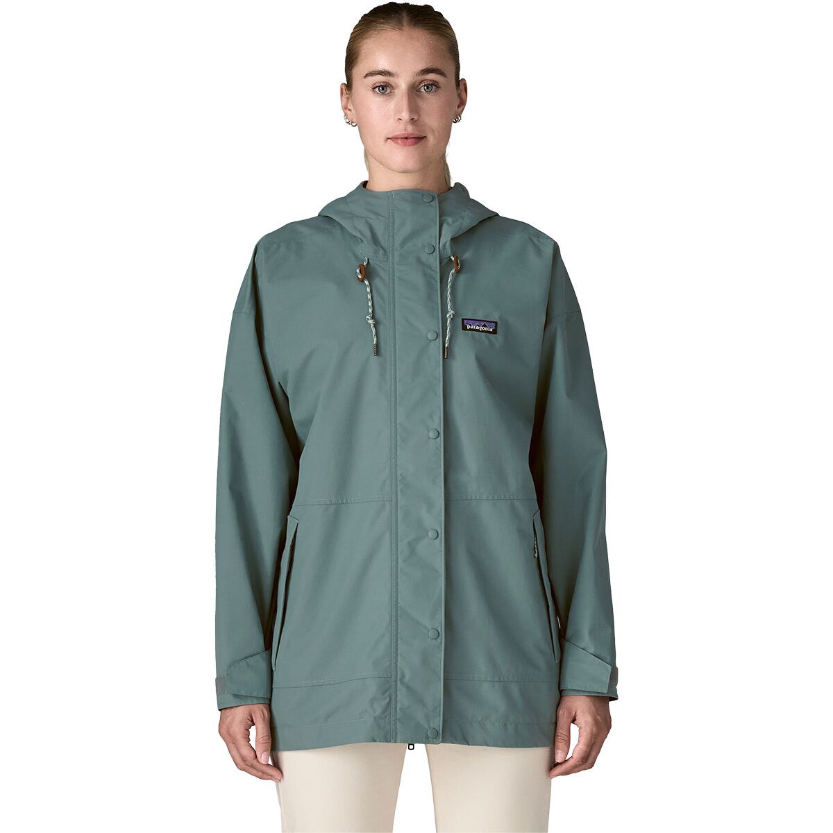 Image of Patagonia Outdoor Everyday Rain Jacket - Women's Blue Sage, L