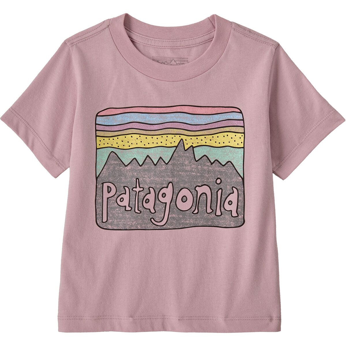 Image of Patagonia Baby Fitz Roy Skies T-Shirt - Infants' Quiet Violet, 12M