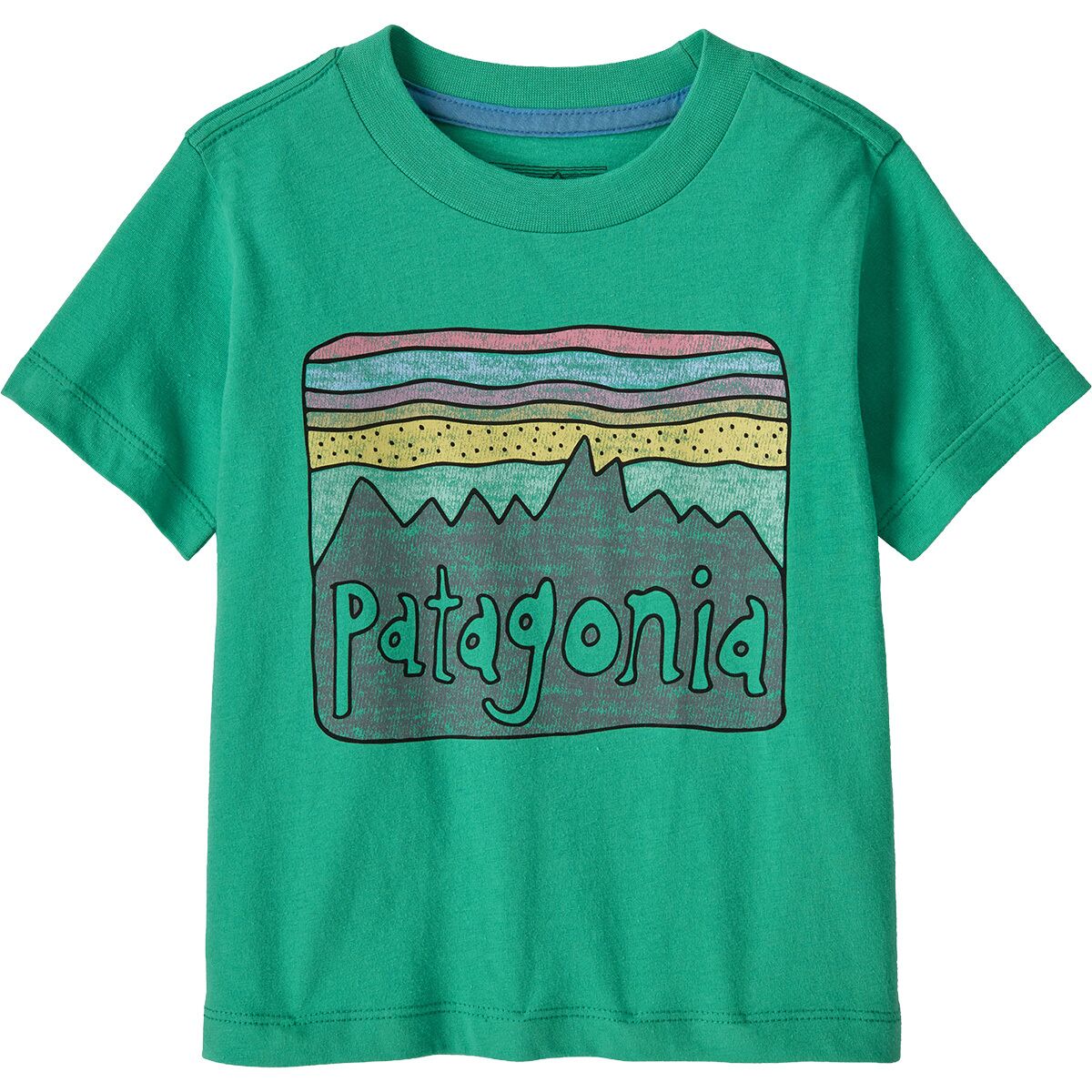 Image of Patagonia Baby Fitz Roy Skies T-Shirt - Toddlers' Aqua Stone, 5T