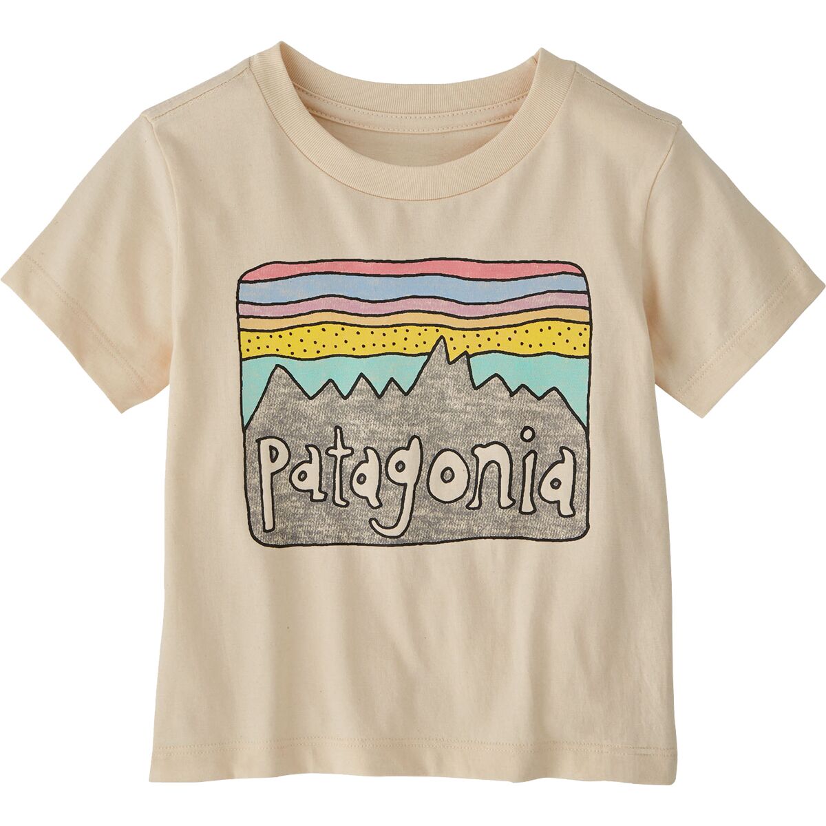 Image of Patagonia Baby Fitz Roy Skies T-Shirt - Toddlers' Undyed Natural, 5T