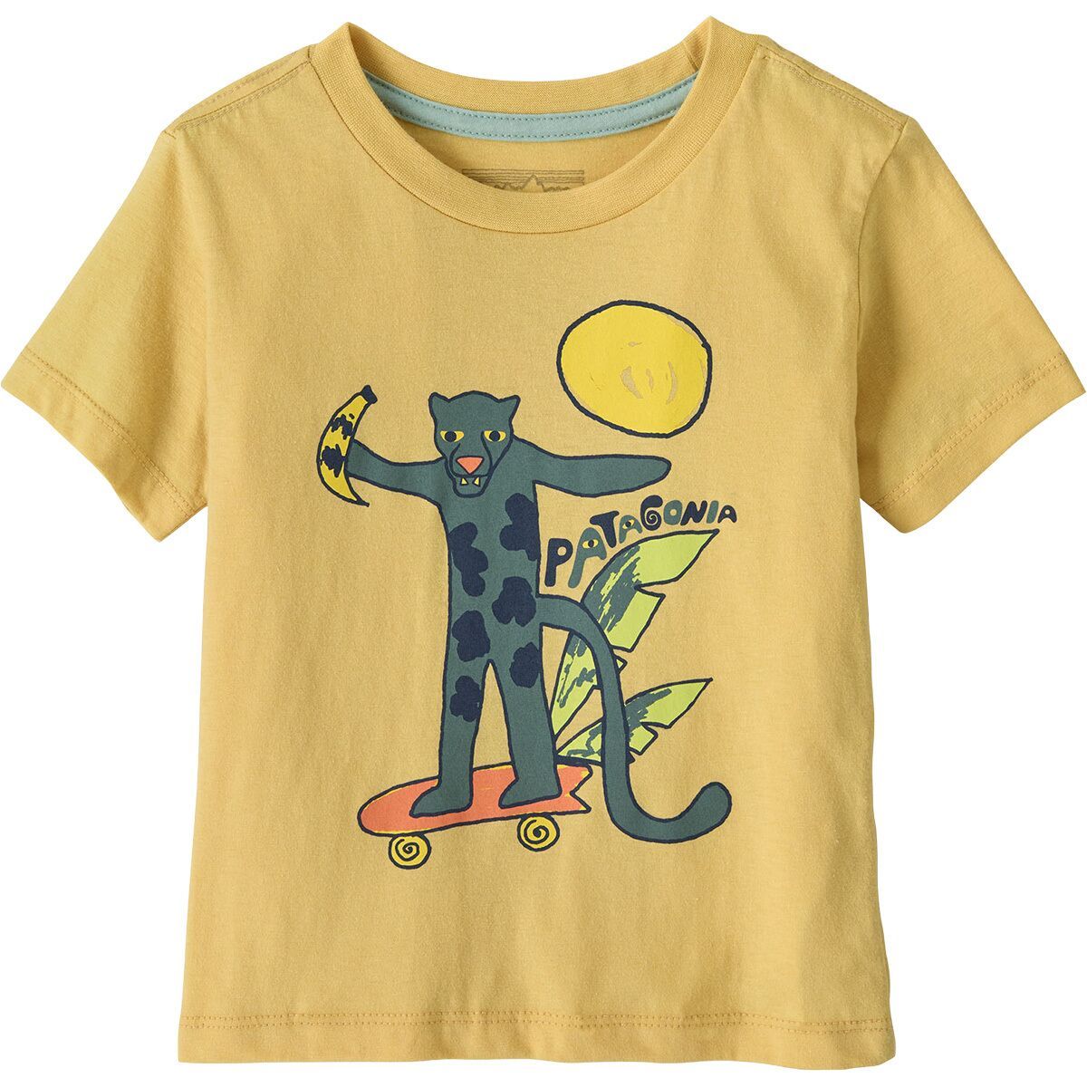 Image of Patagonia Baby Graphic T-Shirt - Toddlers' Jaguar Boogie: Limestone Yellow, 3T