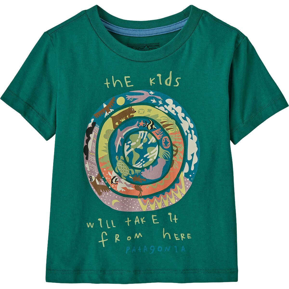 Image of Patagonia Baby Graphic T-Shirt - Toddlers' Kids Planet: Gem Green, 5T