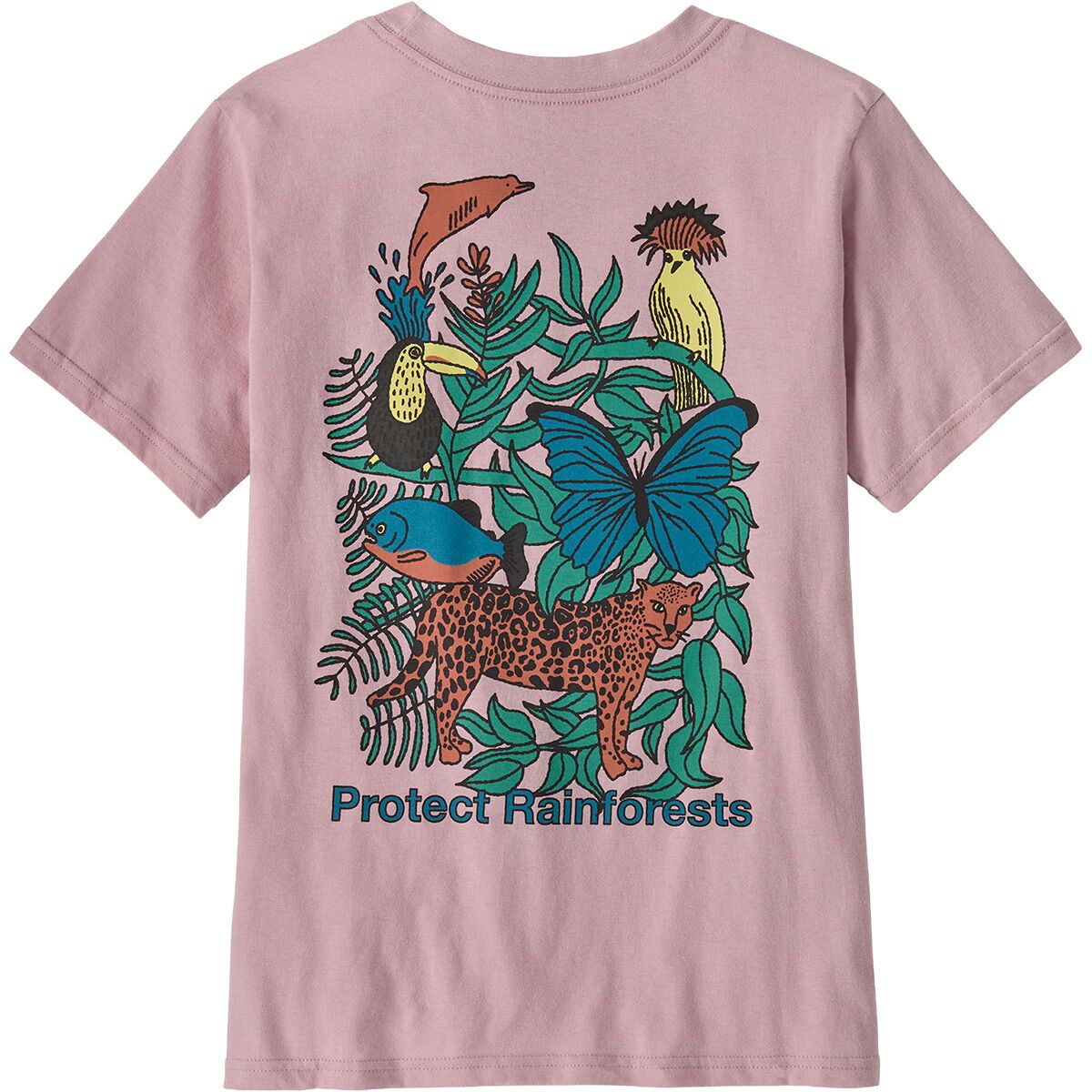 Image of Patagonia Graphic T-Shirt - Kids' Protect Rainforests: Quiet Violet, M