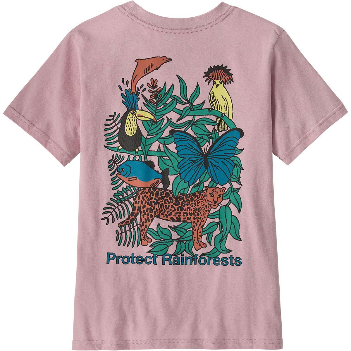 Image of Patagonia Graphic T-Shirt - Kids' Protect Rainforests: Quiet Violet, S