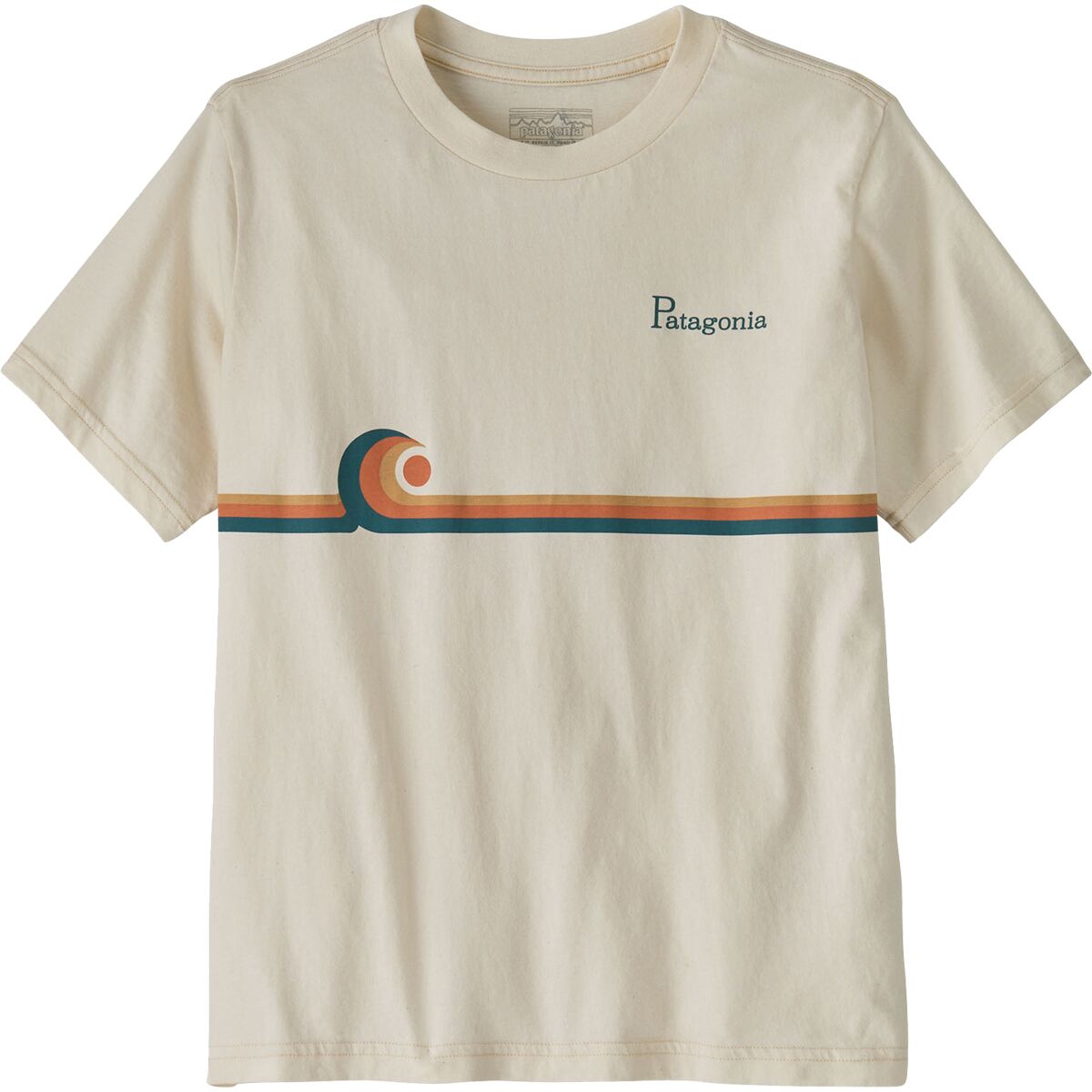 Image of Patagonia Graphic T-Shirt - Kids' Swelldrifter Stripe: Undyed Natural, XL