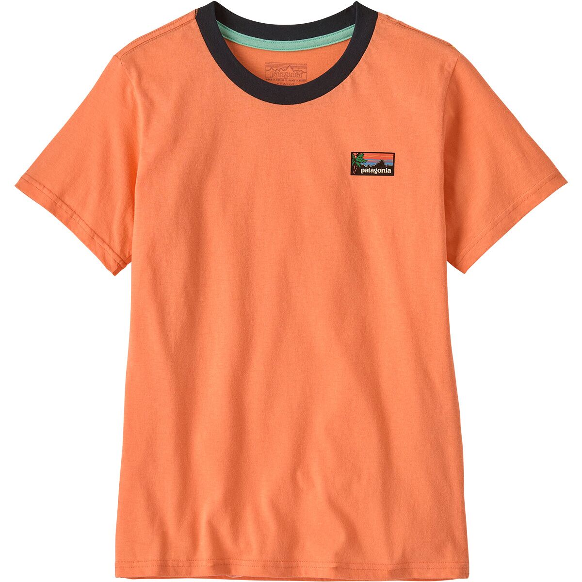 Image of Patagonia Graphic T-Shirt - Kids' Tidal Threads: Peach Sherbet, L