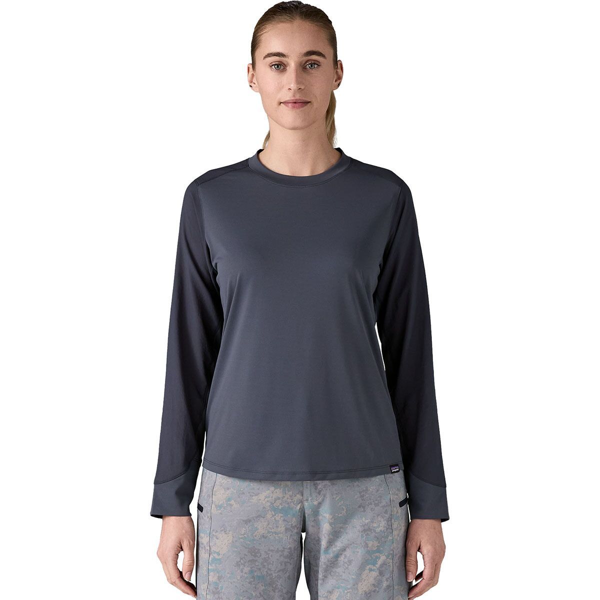 Image of Patagonia Dirt Craft Long Sleeve Jersey - Women's Smolder Blue, M