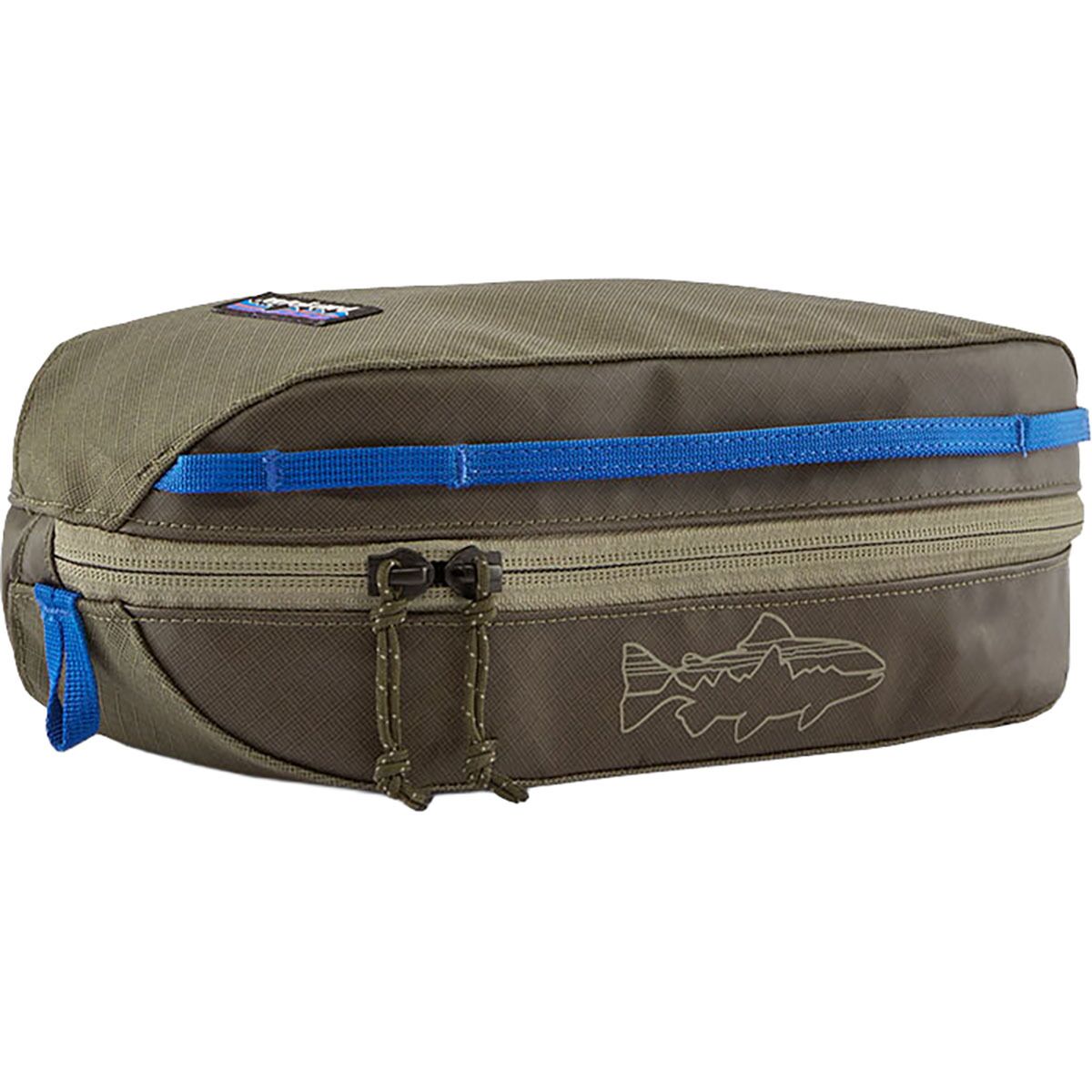 Image of Patagonia Black Hole 3L Cube Basin Green/Fitz Trout, One Size