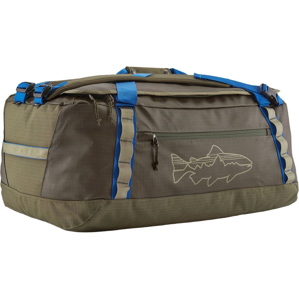 Image of Patagonia Black Hole 55L Duffel Bag Basin Green/Fitz Trout, One Size