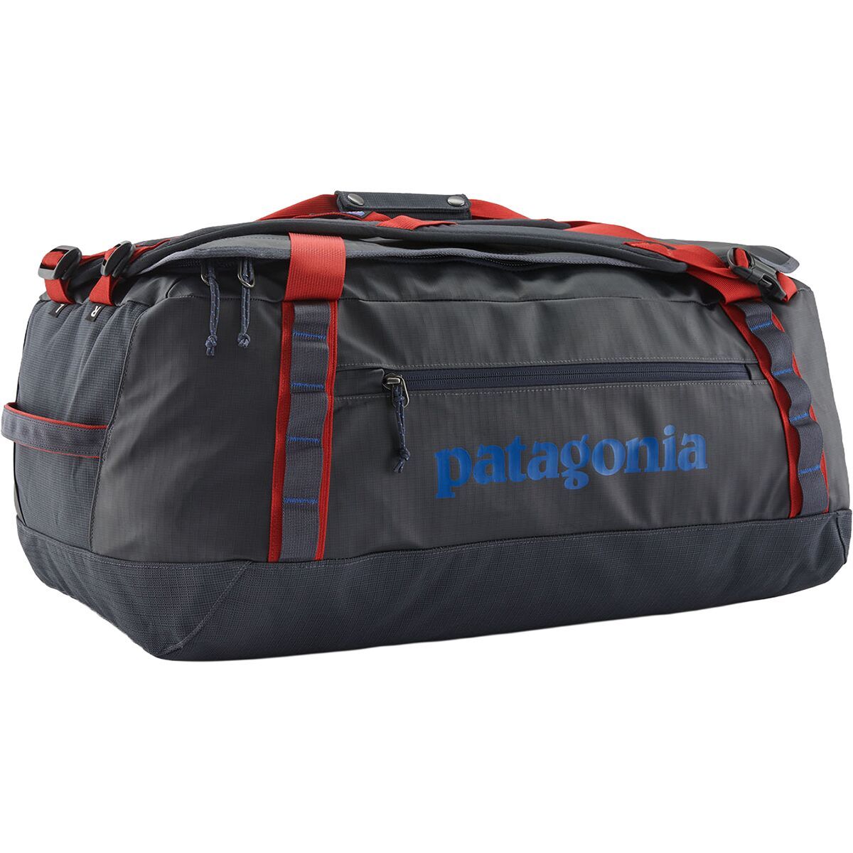 Image of Patagonia Black Hole 55L Duffel Bag Smolder Blue/Amanita Red, One Size