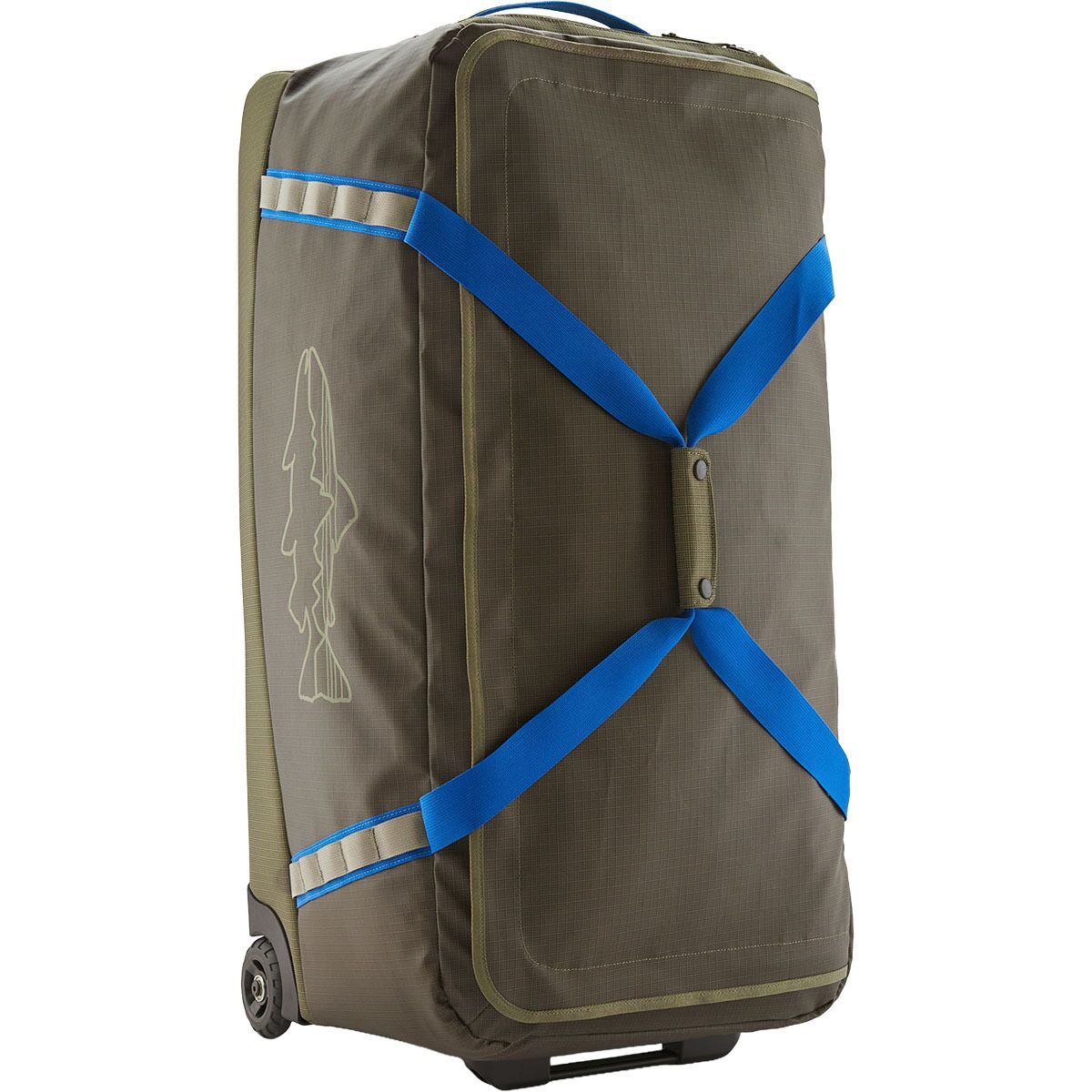 Image of Patagonia Black Hole Wheeled 100L Duffel Basin Green/Fitz Trout, One Size