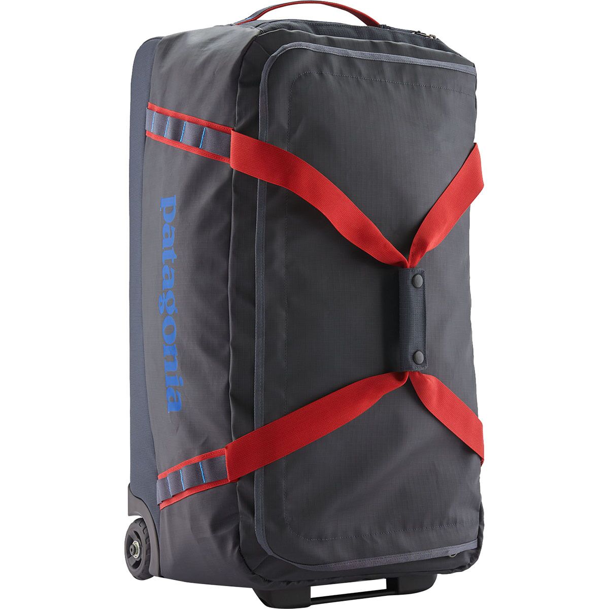 Image of Patagonia Black Hole 70L Wheeled Duffel Smolder Blue/Amanita Red, One Size