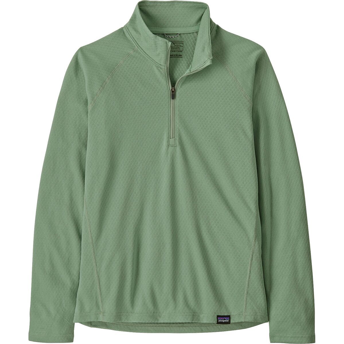 Image of Patagonia Capilene Midweight Zip Neck Top - Kids' Ellwood Green, L