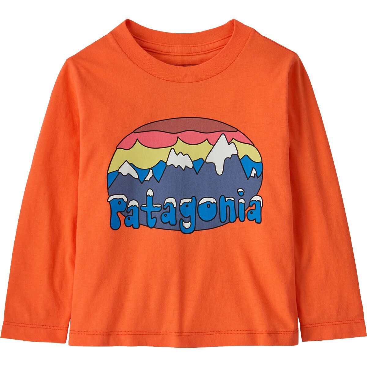 Patagonia Fitz Roy Flurries Long-Sleeve T-Shirt - Toddlers' Orange Peel, 4T