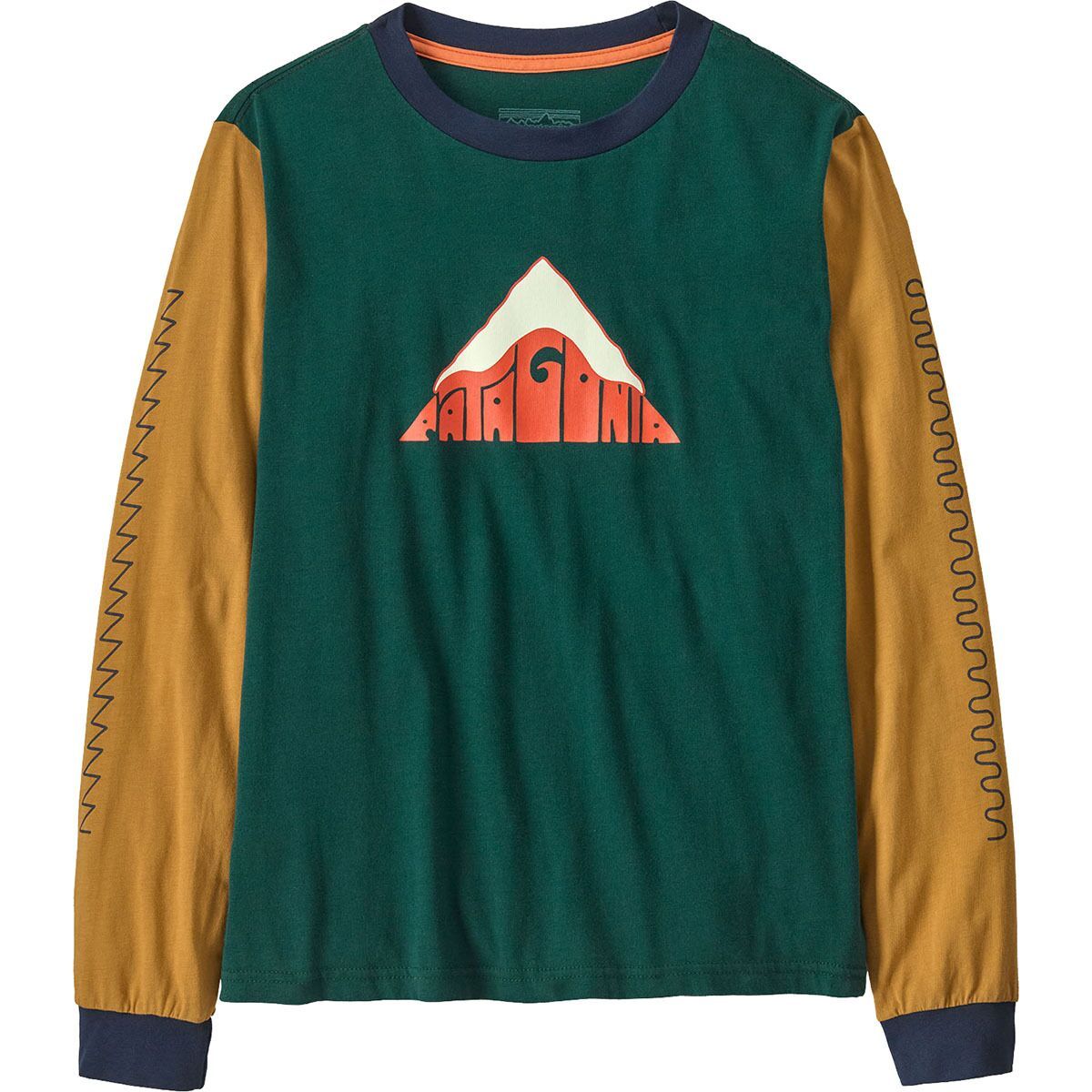 Image of Patagonia Graphic Long-Sleeve T-Shirt - Kids' Driftways: Cascade Green, M