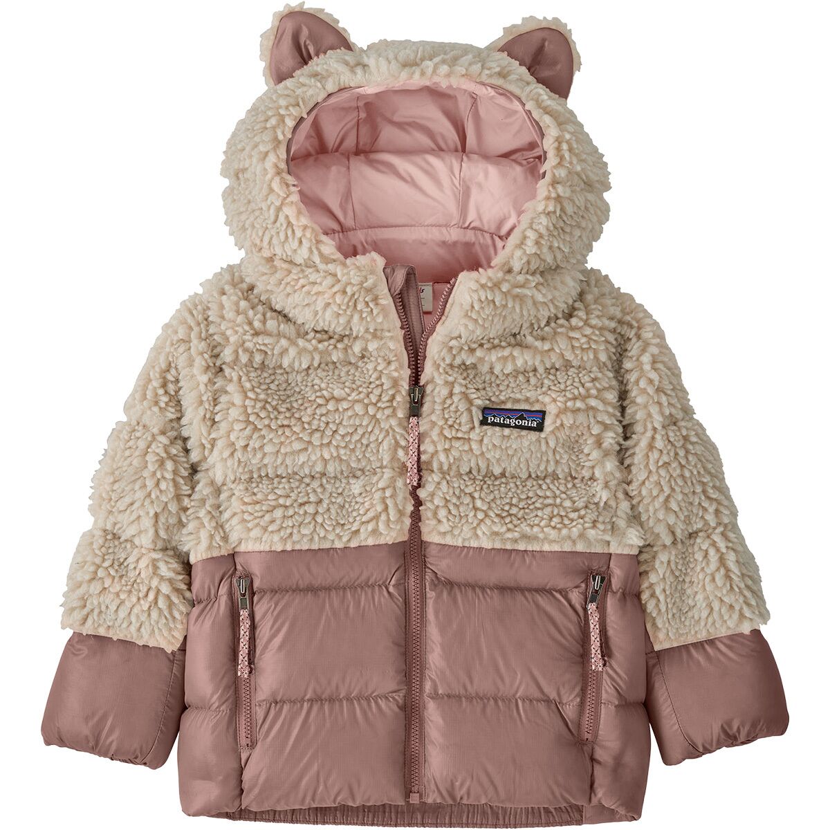 Image of Patagonia Hi-Loft Furry Friends Jacket - Infants' Moonrise Taupe, 12M