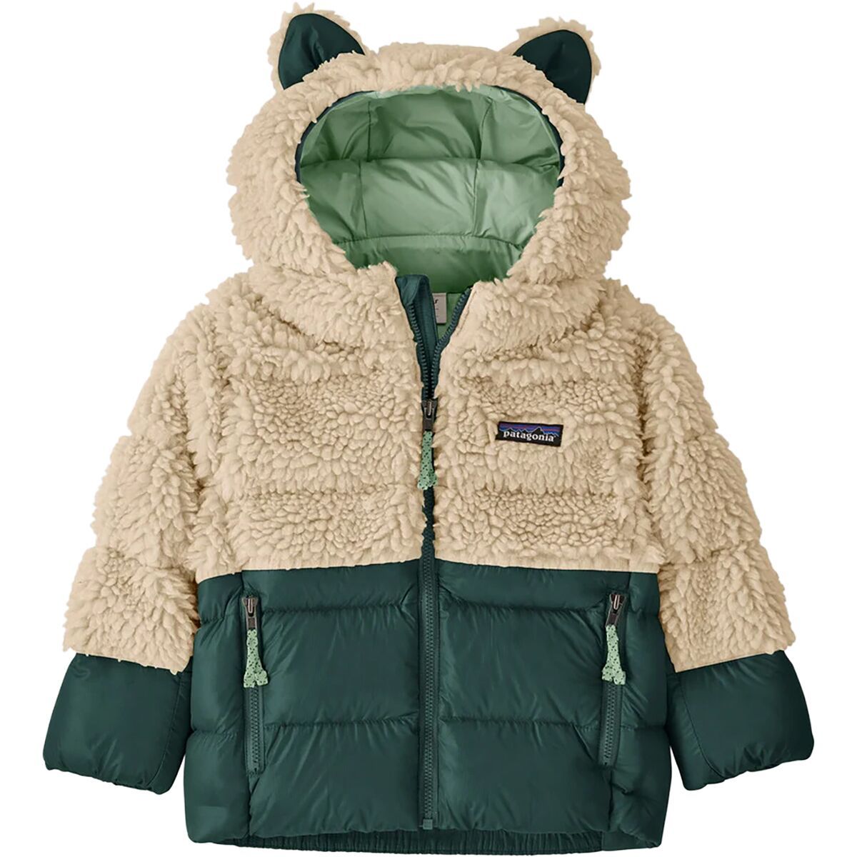 Image of Patagonia Hi-Loft Furry Friends Jacket - Toddlers' Cascade Green, 2T