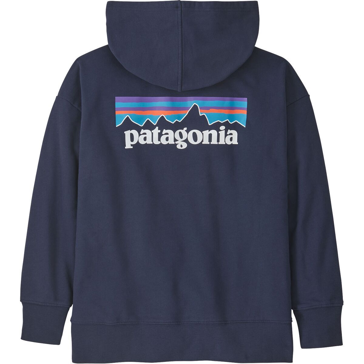 Patagonia Hooded Sweatshirt - Kids' P-6 Logo: New Navy, M