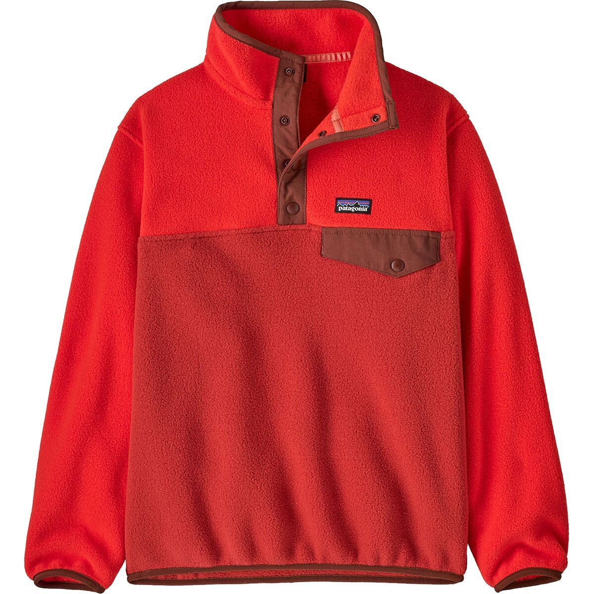 Image of Patagonia Lightweight Synchilla Snap-T Fleece Pullover - Kids' Amanita Red, S