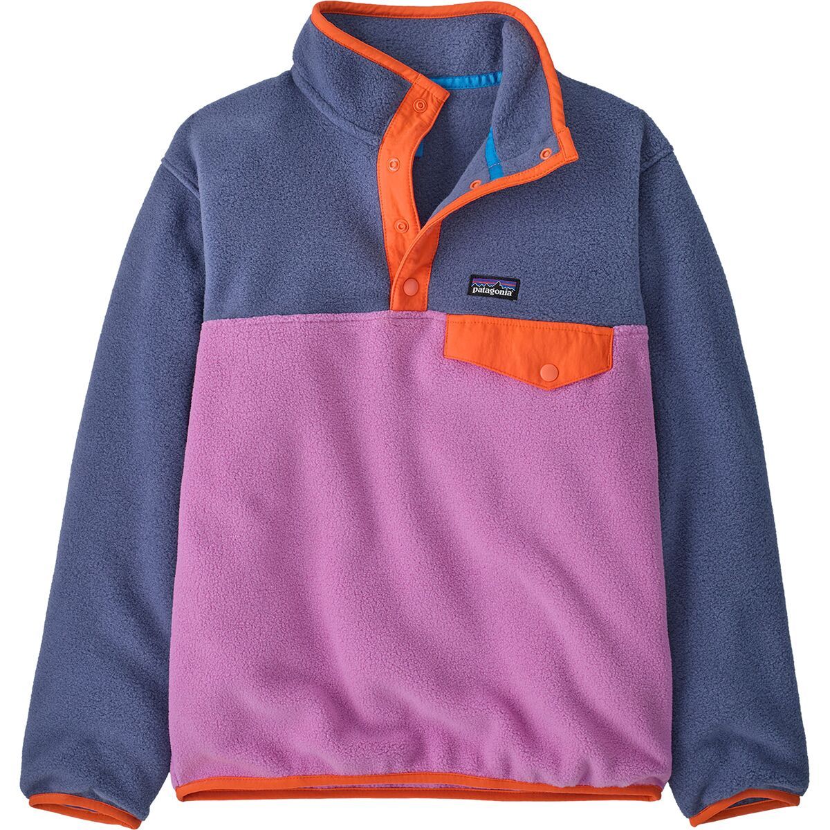 Image of Patagonia Lightweight Synchilla Snap-T Fleece Pullover - Kids' Brisk Purple, L