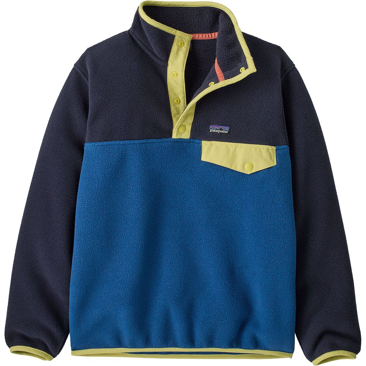 Image of Patagonia Lightweight Synchilla Snap-T Fleece Pullover - Kids' Clement Blue, S