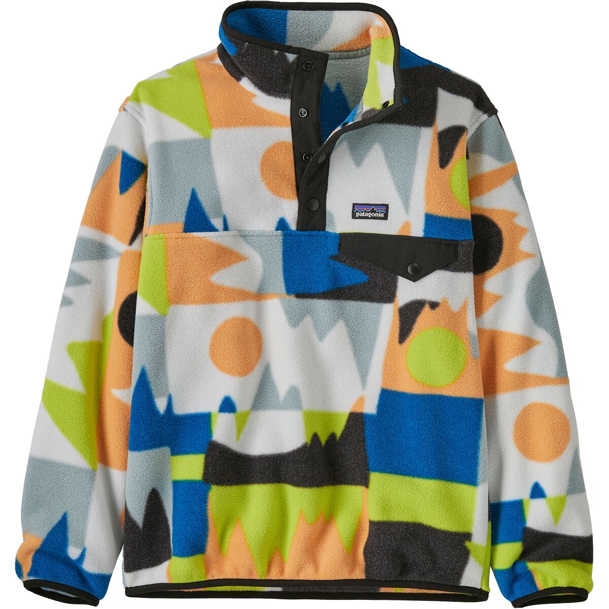 Patagonia Patagonia Lightweight Synchilla Snap-T Fleece Pullover - Kids' Small Currents: Natural, XL
