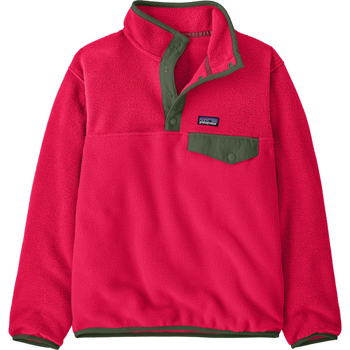 Image of Patagonia Lightweight Synchilla Snap-T Fleece Pullover - Kids' Punchy Pink, XS
