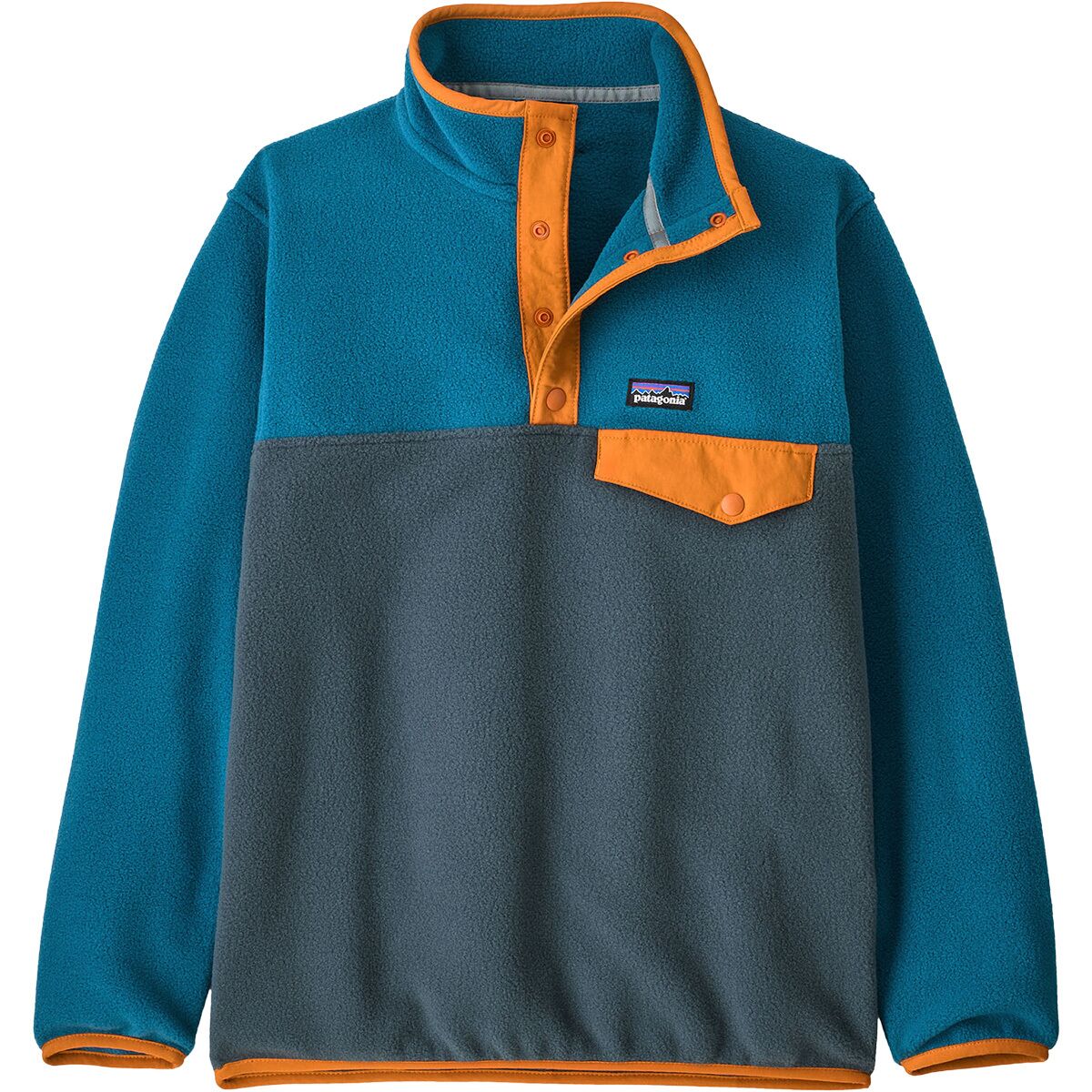Image of Patagonia Lightweight Synchilla Snap-T Fleece Pullover - Kids' Summit Blue, XL