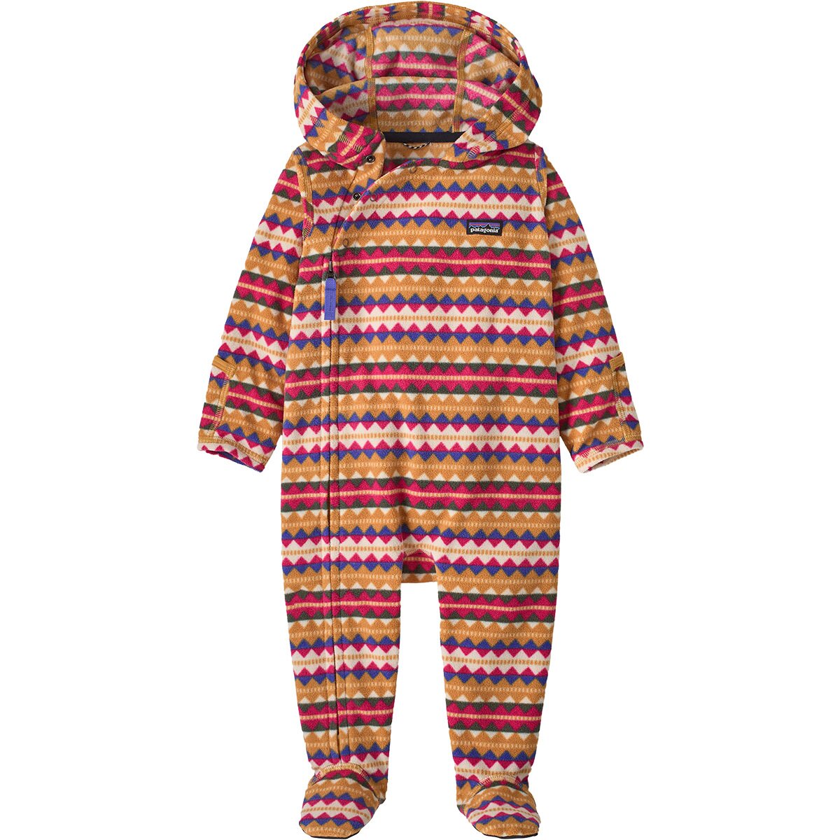 Image of Patagonia Micro D Bunting - Infants' Diamond Stripe/Rutabaga White, 24M
